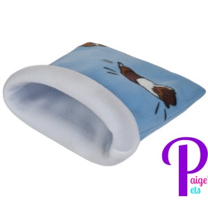 Fleece Snuggle Sack, Cuddle Sack, Cozy Sack, Guinea Pig Snuggle Sack, Hedgehog Snuggle Sack | Popcorning Piggies with White