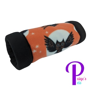 Fleece Tunnel, Guinea Pig Tunnel, Ferret Tunnel, Hedgehog Tunnel, Fleece Tunnel | Spooky Owl with Black | Halloween