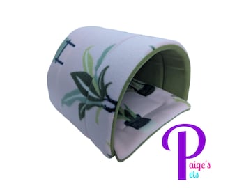 Fleece Hidey House with Absorbent U-Haul Lined Pad for Guinea Pigs, Ferrets, Hedgehogs, etc. | Houseplant with Green