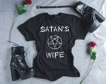 Goth shirt - Satan's Wife - gothic, grunge, Satan, dark