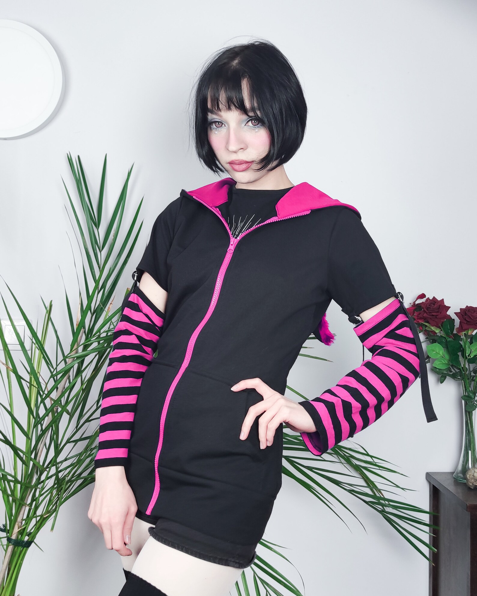 Cat Ears Hoodie Sweater Dress SD00252
