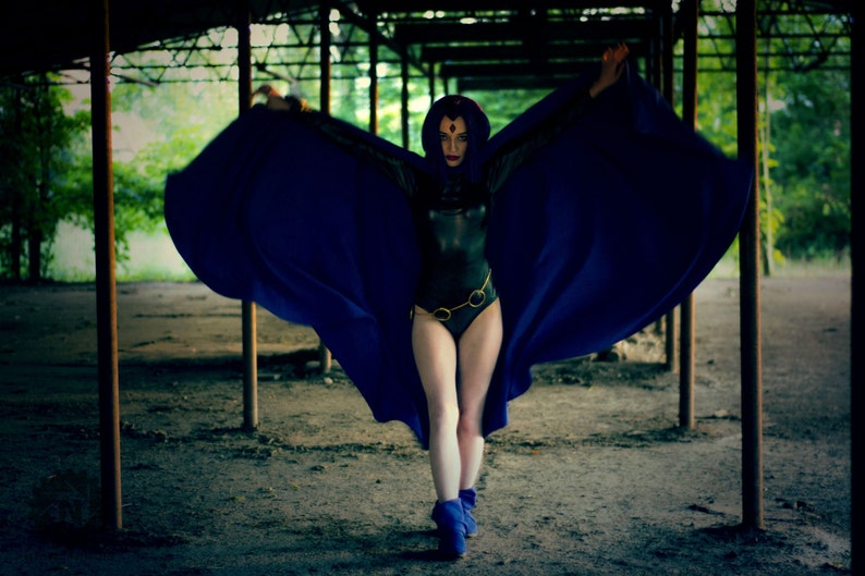Raven cosplay cape teen titans raven COLOURS custom individual high quality costume cloack mantle image 4