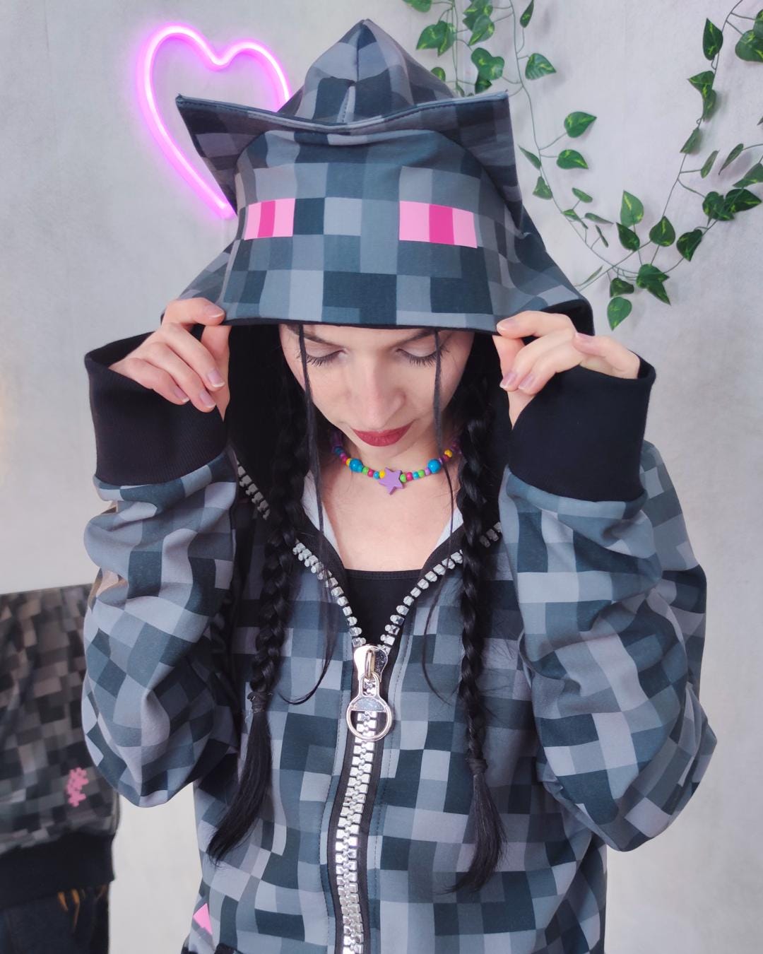 マインクラフト エンダーマン パーカー - 男性または女性用 - Etsy 日本