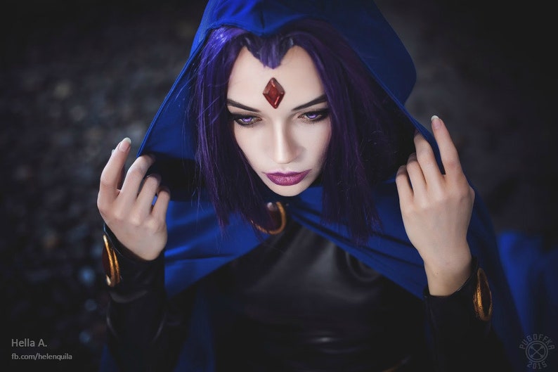 Raven cosplay cape teen titans raven COLOURS custom individual high quality costume cloack mantle image 6