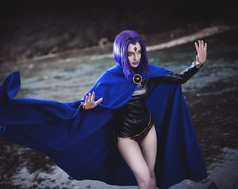 Cape de cosplay Raven (raven des titans adolescents) COULEURS manteau de manteau de costume individuel personnalisé de haute qualité