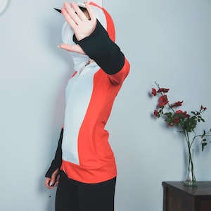 Sudadera con capucha de zorro con orejas - MASCULINO/FEMENINO - fursona animal imagen 5