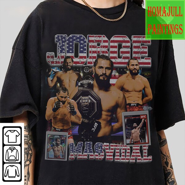 Vintage 90s Graphic Style Jorge Masvidal T-Shirt ,American Professional Boxer Tee For Man and Woman long-sleeved t-shirt, sweatshirt, hoodie