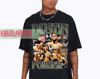 T-shirt Dustin Poirier style graphique vintage des années 90, sweat-shirt Dustin Poirier, T-shirt graphique rétro artiste martial mixte pour homme et femme