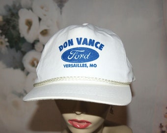 Ford Don Vance vintage 80s Cap Versailles MO Snap Back Baseball Cap Trucker