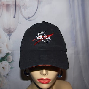 NASA Hat Embroidered Baseball Cap Youth Vintage 90&#39;s Baseball Cap Fast&#39;N&#39;LOW Shipping