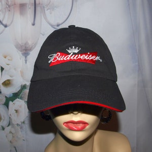 Budweiser Beer Hat The king of Beer Embroidered Baseball Cap Vintage 90's Fast & LOW Shipping