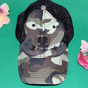 Camo Cowboy Hat 20X Ropes Camo Camouflage Embroidered hunting, fishing, outdoors Baseball Cap Vintage Find