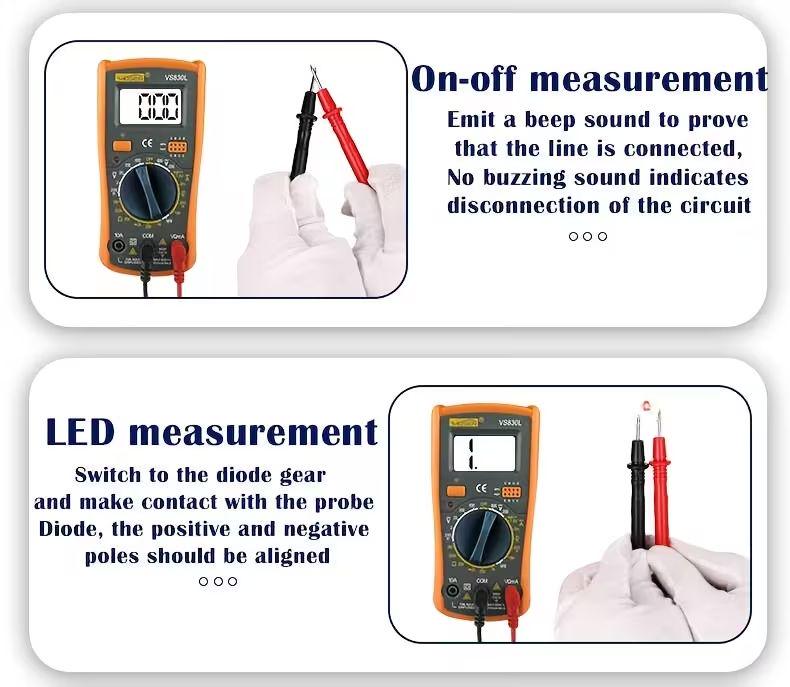 VIOSEN VS830L Multimeter-ac/dc/ohms/amps/diode/transistor Tester