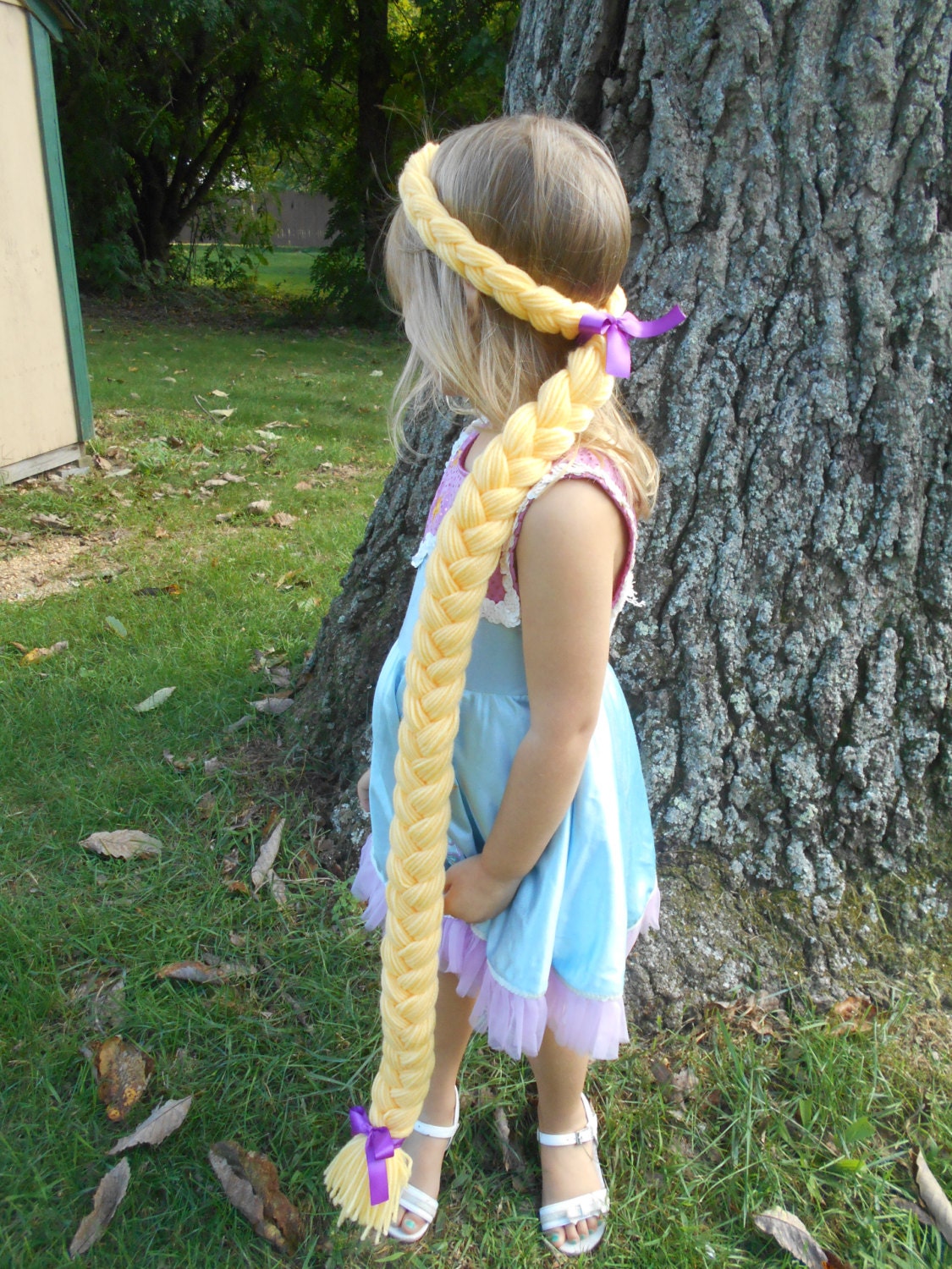 Disfraz Rapunzel Mujer Peluca Rapunzel Para Niñas Rubia Con