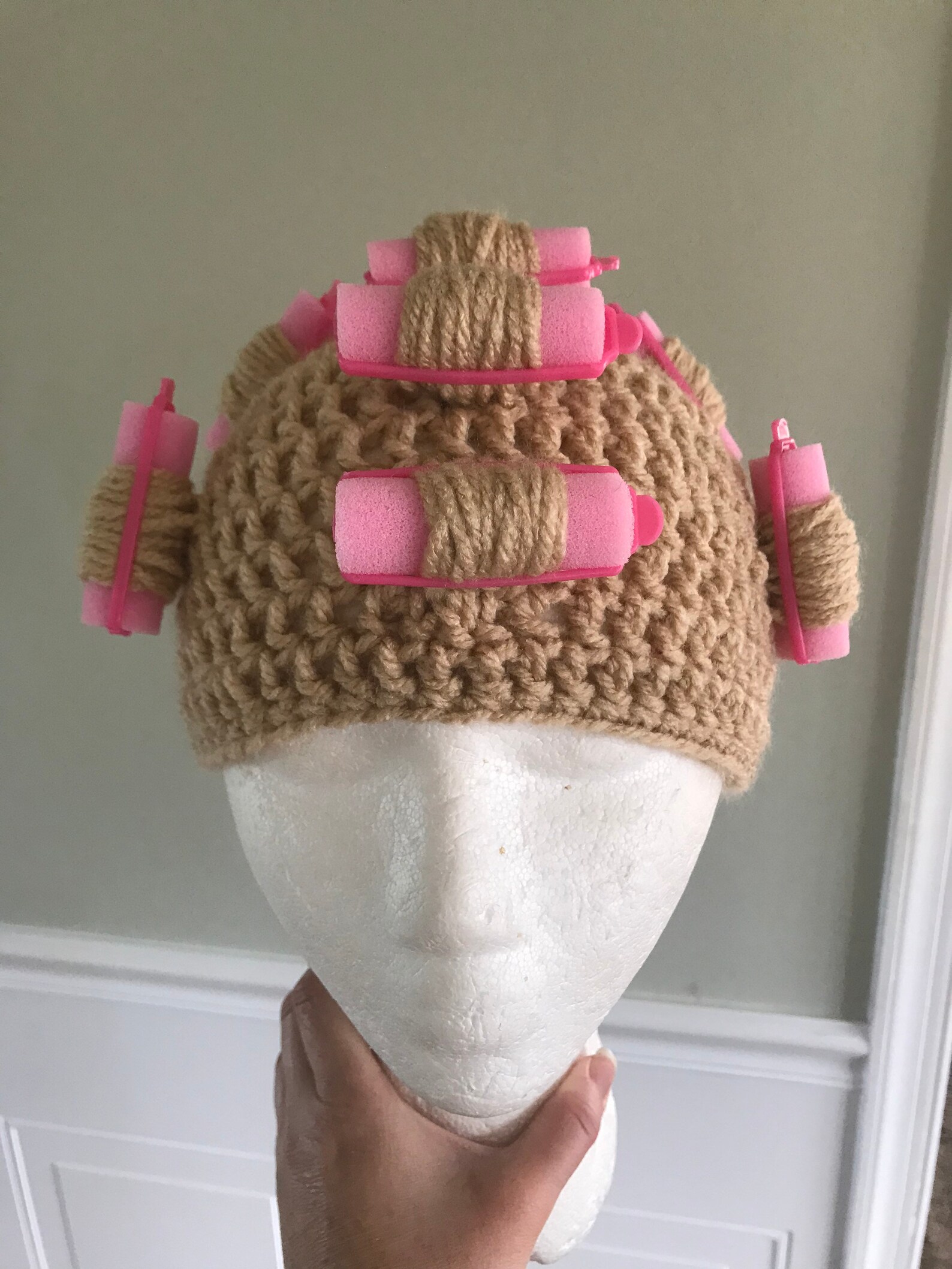 Curler wig Wig with curlers Old Lady wig Wig with rollers Etsy