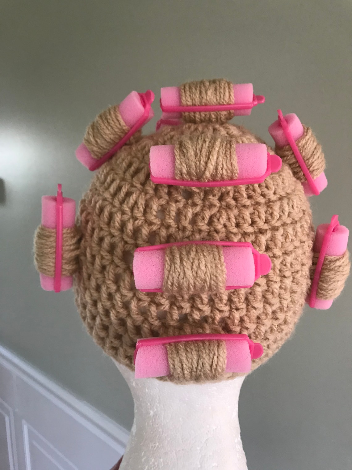 Curler wig Wig with curlers Old Lady wig Wig with rollers Etsy