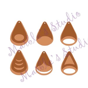 Teardrop Earring Template