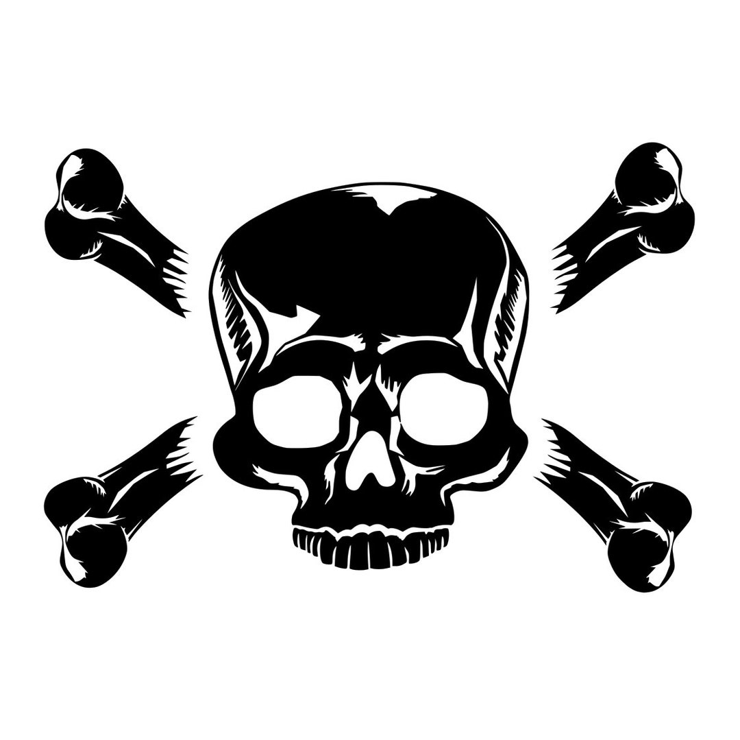 Skull And Crossbones Svg Dxf Png Cut File Etsy