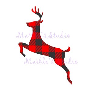 Plaid Deer SVG – DXF - PNG cut file