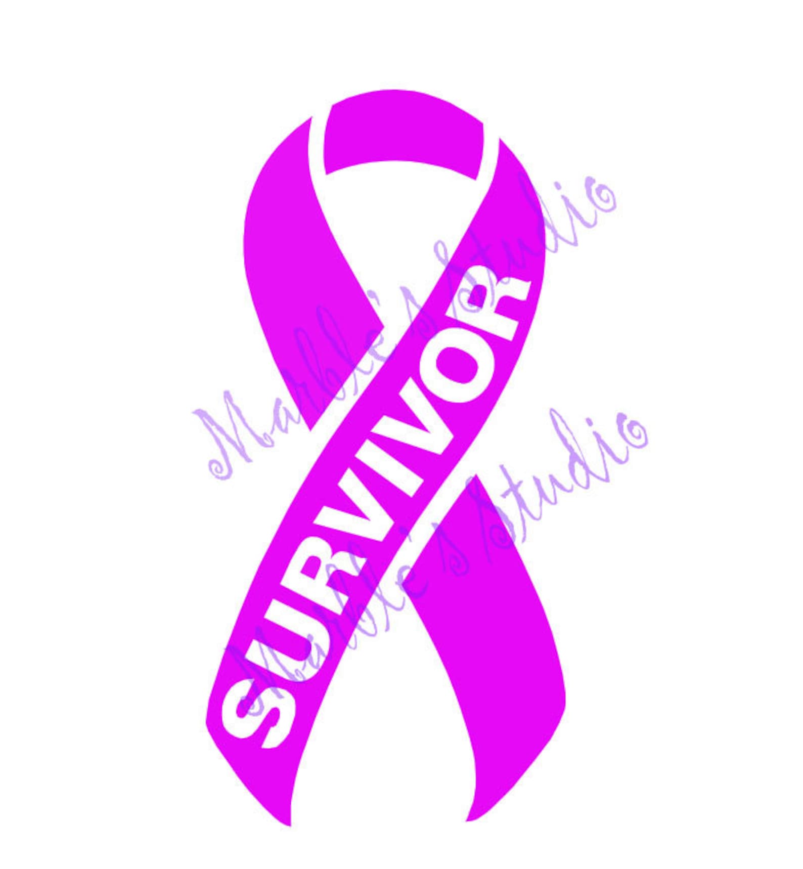 Breast Cancer Survivor Ribbon SVG DXF PNG Cut File Etsy