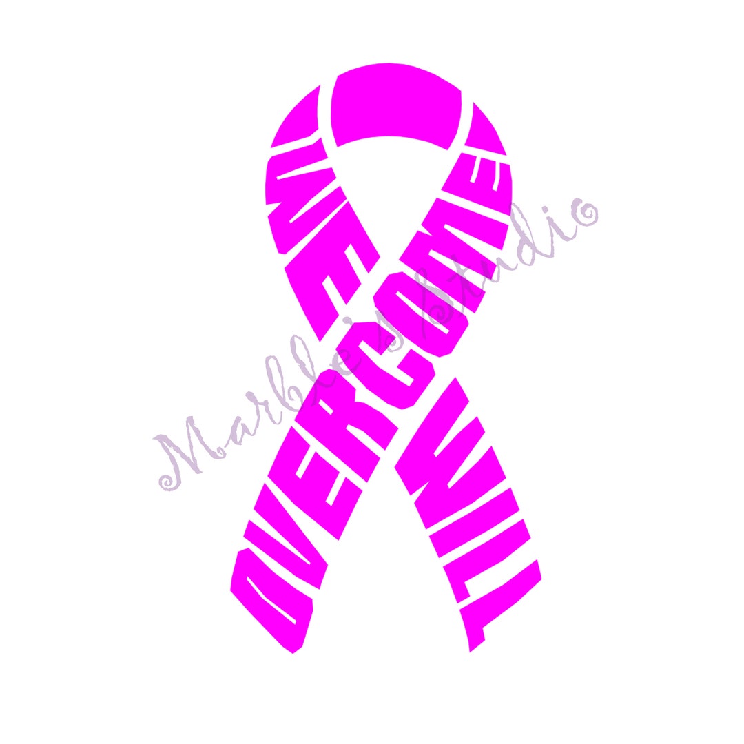 Cancer Ribbon - We Will Overcome - Etsy