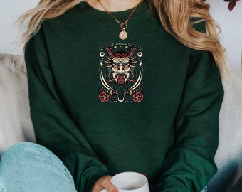Krampus Unisex Heavy Blend Crewneck Sweatshirt, Krampus Sweatshirt, Krampus Shirt, Christmas Sweatshirt, Gothic Christmas Shirt, Gift