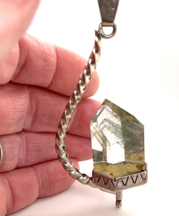 Stellar Quartz Sterling Silver Necklace by D. Robert Smith