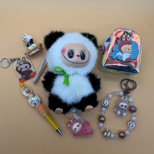 Custom Labubu doll set and accessories image 1