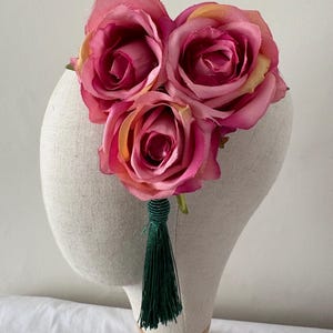 Vintage Inspired Rockabilly Rose Hair Flower