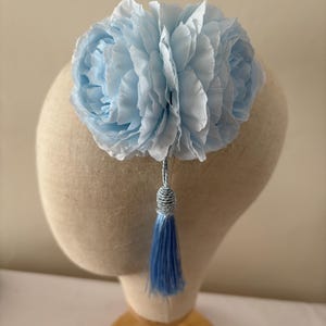 Set of Two Baby Blue Pin Up Hair Flowers