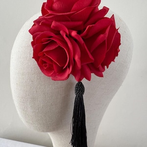Pin Up Rockabilly Rose Hair Flower
