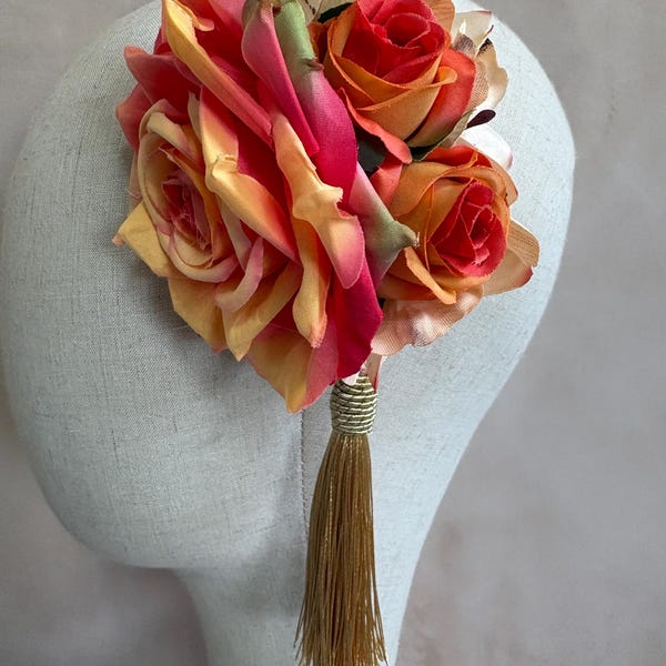 Set of Two Rockabilly Pin up Hair Flower Clips