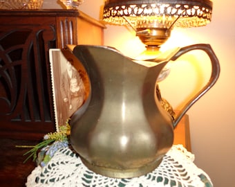Vintage Brass Pitcher/Flower Vase, FTDA 1983, Made in Italy, Not for Food, Very Heavy, Nice Patina