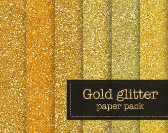 60% OFF Gold Glitter Paper / Golden Glitter / Scrapbooking Printable Paper / Digital  Background / Glitter Overlay / Instant Download