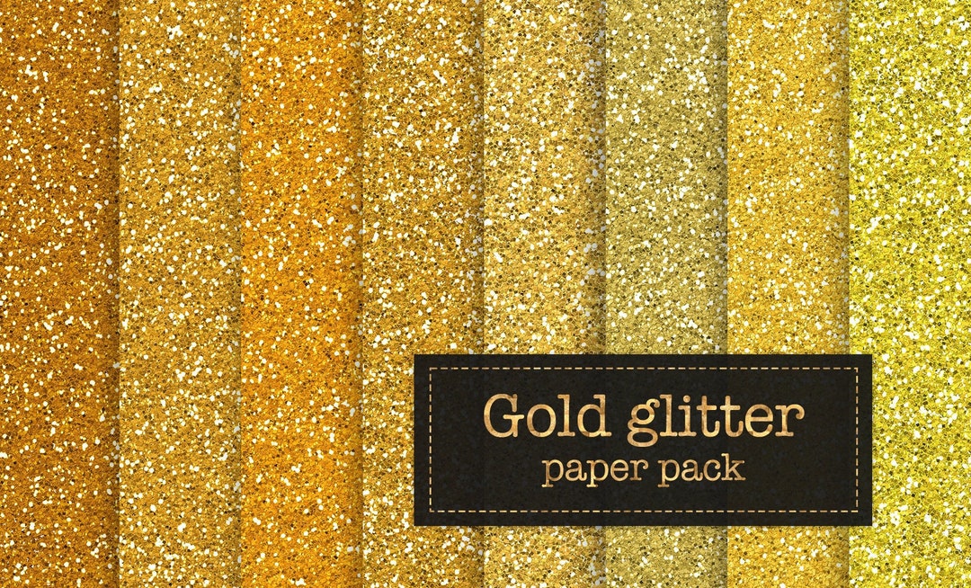 Gold Glitter Backgrounds / Gold Glitter Digital Paper Pack