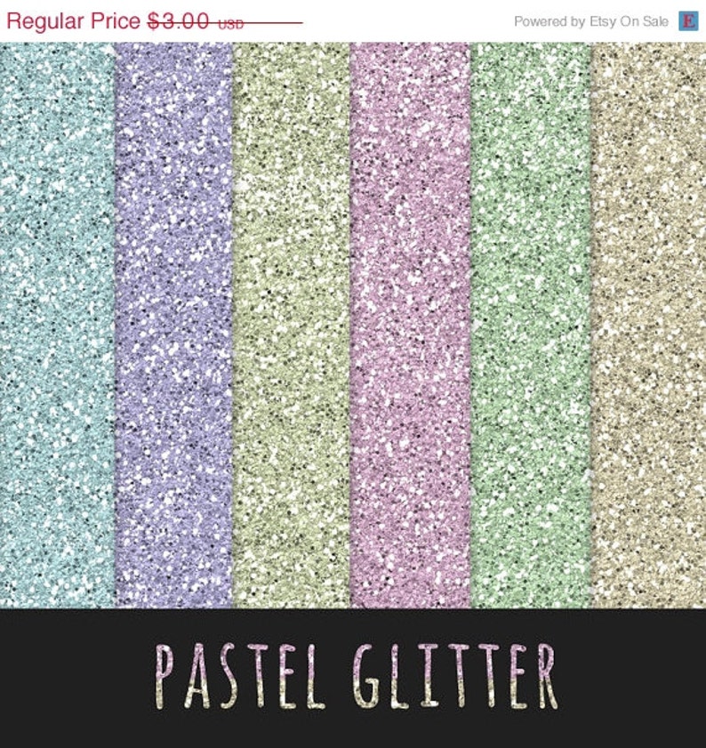 60 OFF Pastel Glitter Paper / Pastel Colors Glitter / Scrapbooking