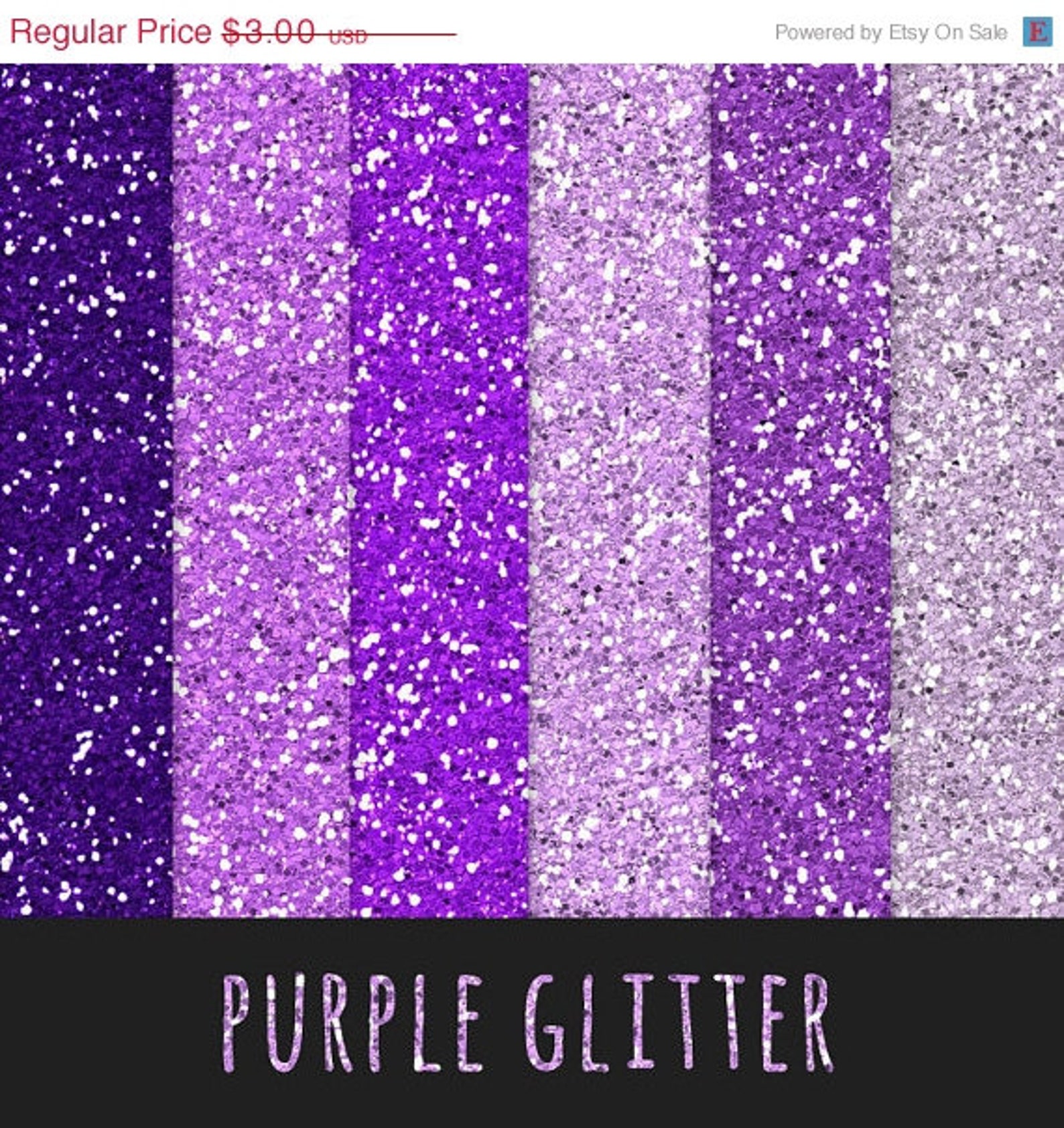 60 OFF Purple Glitter Paper / Violet Glitter / Scrapbooking Printable