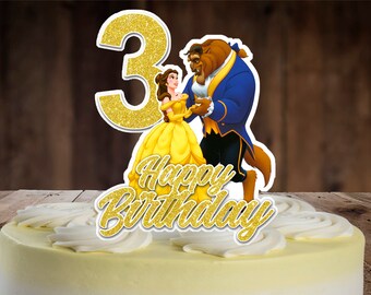 Beauty And The Beast Cake Topper Etsy
