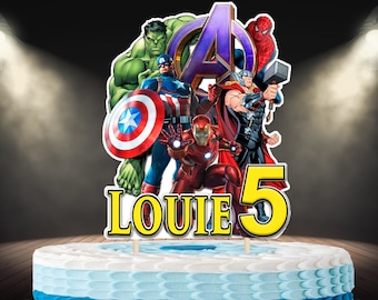 CAPTAIN AMERICA Party Edible Cake topper image