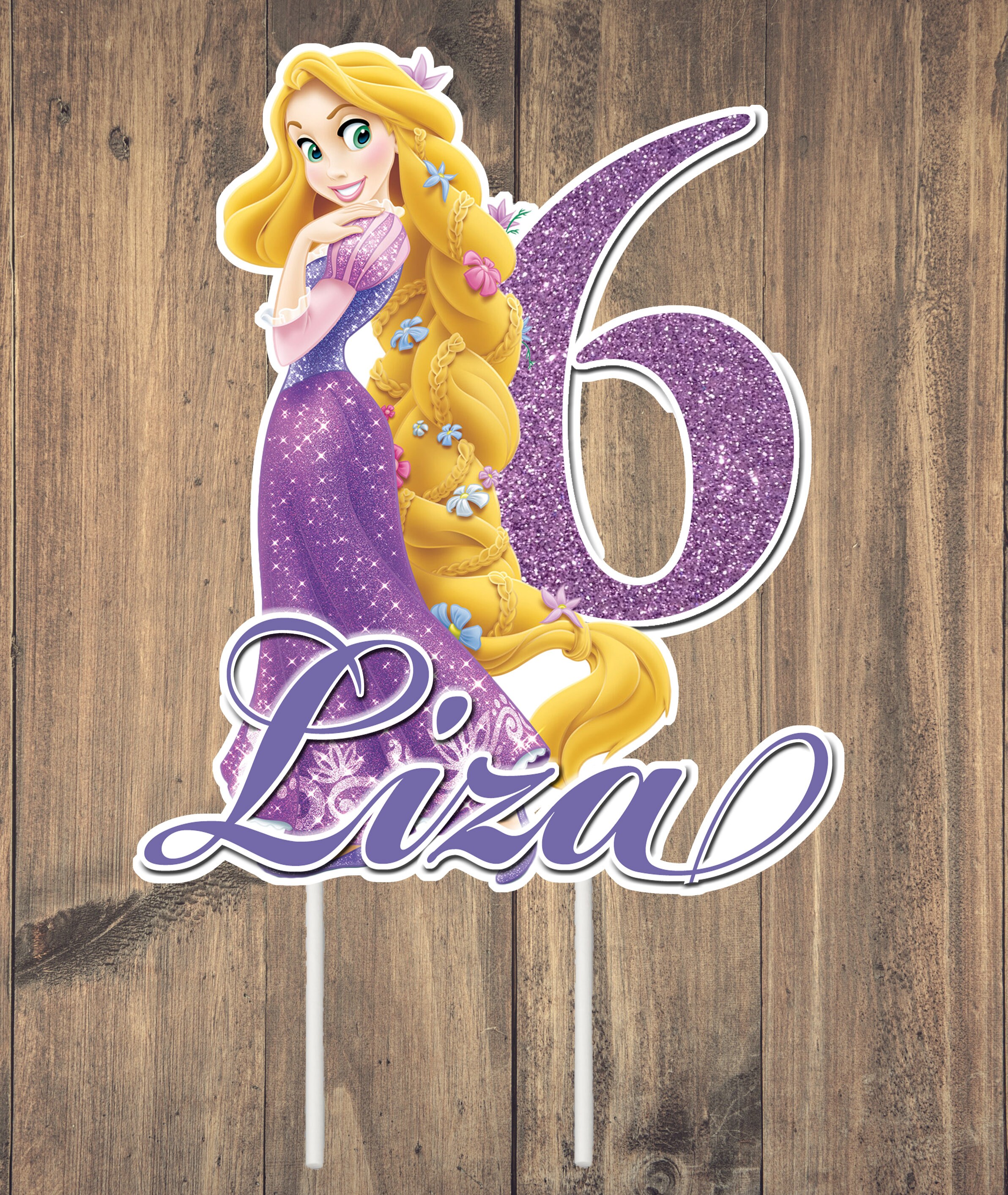 Rapunzel Tangled Cake Topper PERSONALIZED Etsy