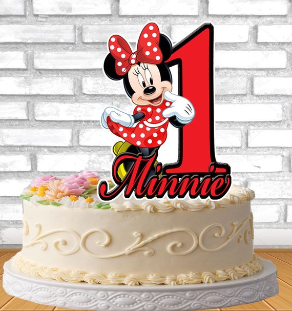 Minnie Mouse Cake Topper Personalized Etsy