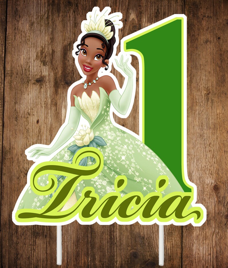 Princess Tiana 2 Cake Topper PERSONALIZED | Etsy
