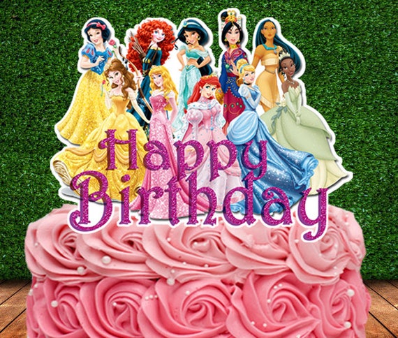 Disney Princess Cake Topper Etsy