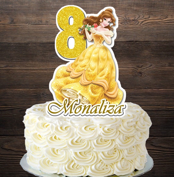 Princess Belle Beauty And The Beast Cake Topper Etsy