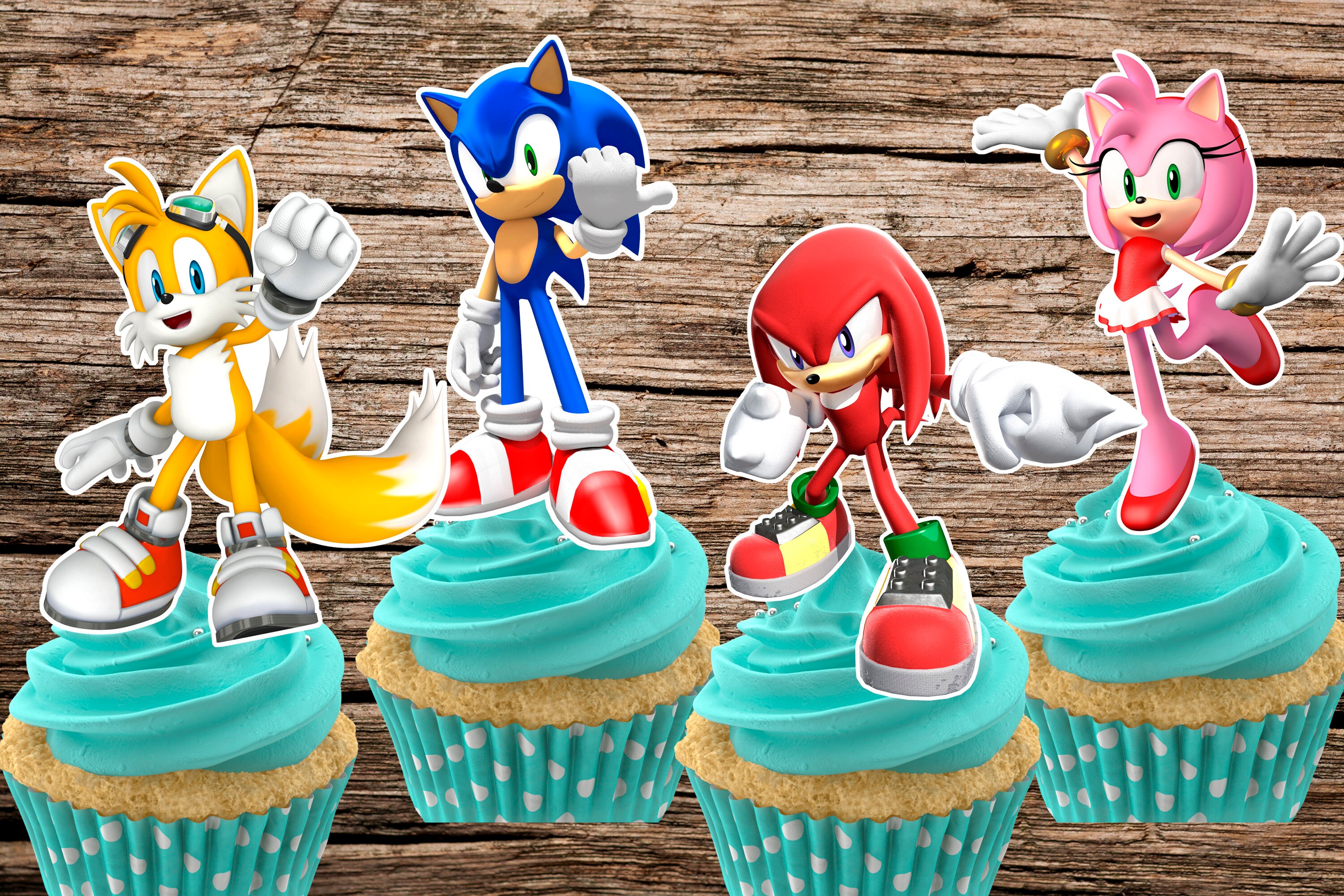 Sonic Cupcake Topper Cupcake toppers Etsy