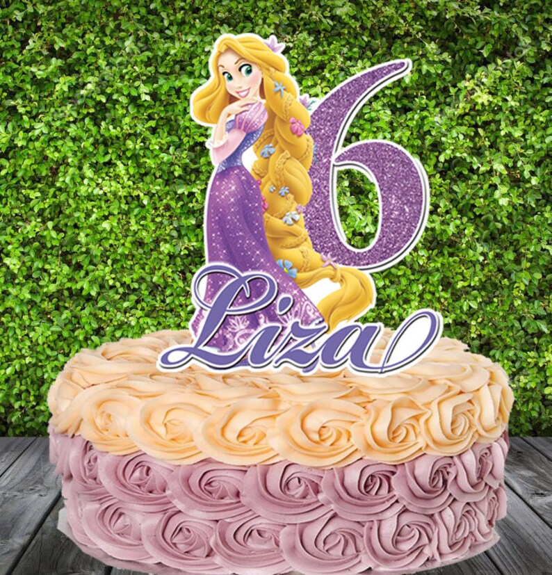 Rapunzel Tangled Cake Topper PERSONALIZED | Etsy