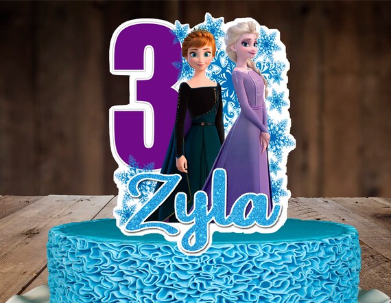 Frozen 2 Elsa And Anna Cake Topper Personalized Etsy