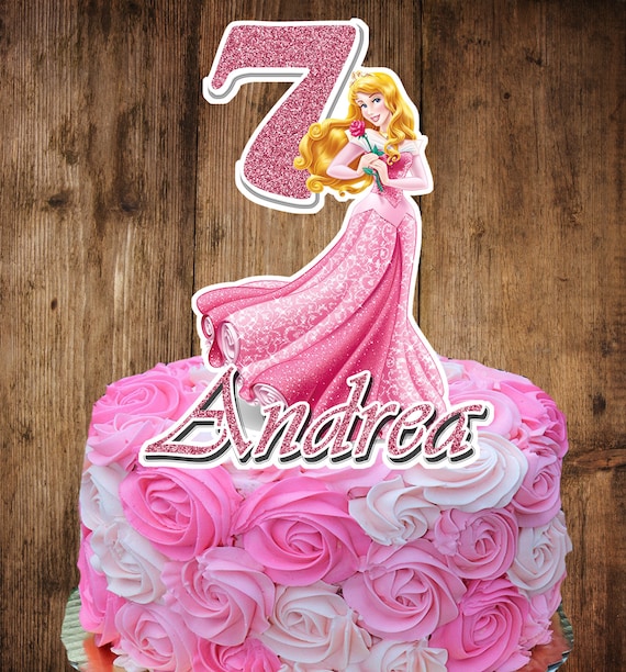 Princess Aurora Cake Topper Personnalise Etsy Princess Aurora Cake Topper Personnalise Etsy