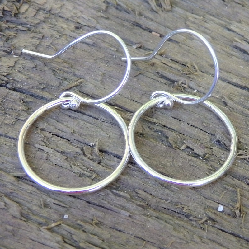 Minimalist Star Hoop Drop Earrings
