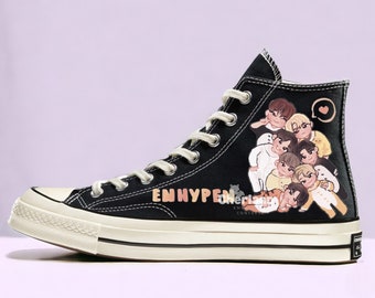 Personalize Handmade Painted The Members Fan Art Canvas Shoes High Top Chuck Taylor Custom Painted Singer Sneaker Mother Day Gifts For Her